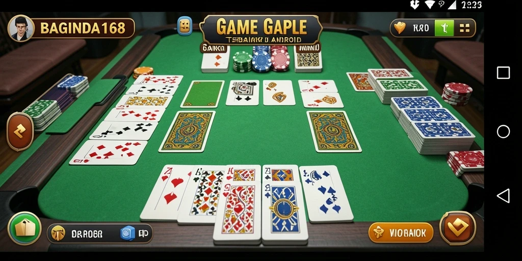 Tampilan gameplay seru Gaple BAGINDA168 dengan pemain yang bersemangat.