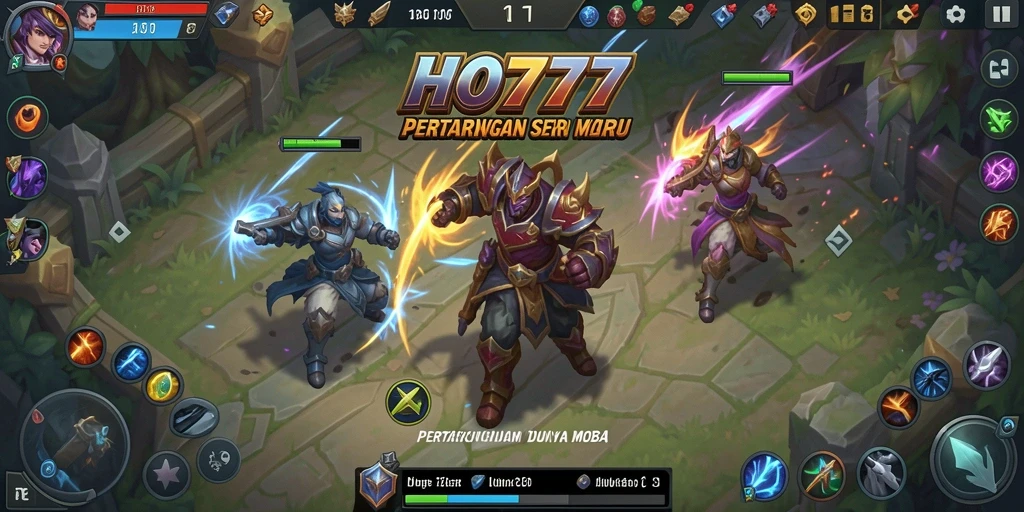 Screenshot gameplay <strong>HO777</strong> yang menampilkan pertarungan tim yang dramatis.
