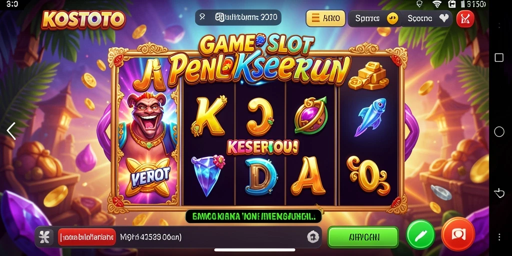 Screenshot gameplay KOSTOTO menampilkan keseruan bermain slot.