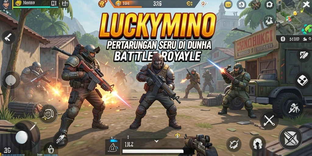 Tampilan gameplay LUCKYMINO yang intens dan mendebarkan.