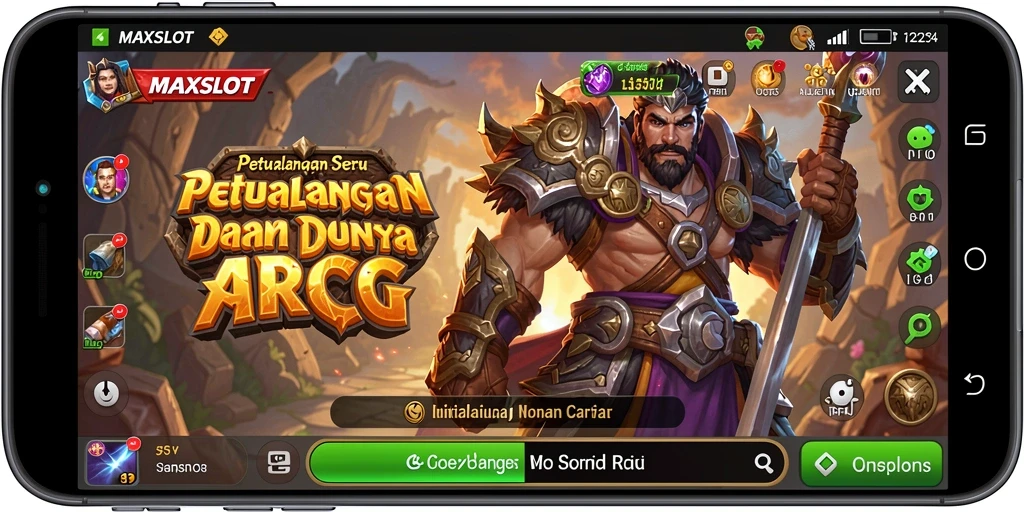 Tampilan gameplay seru dari MAXSLOT yang menampilkan pertarungan epik.