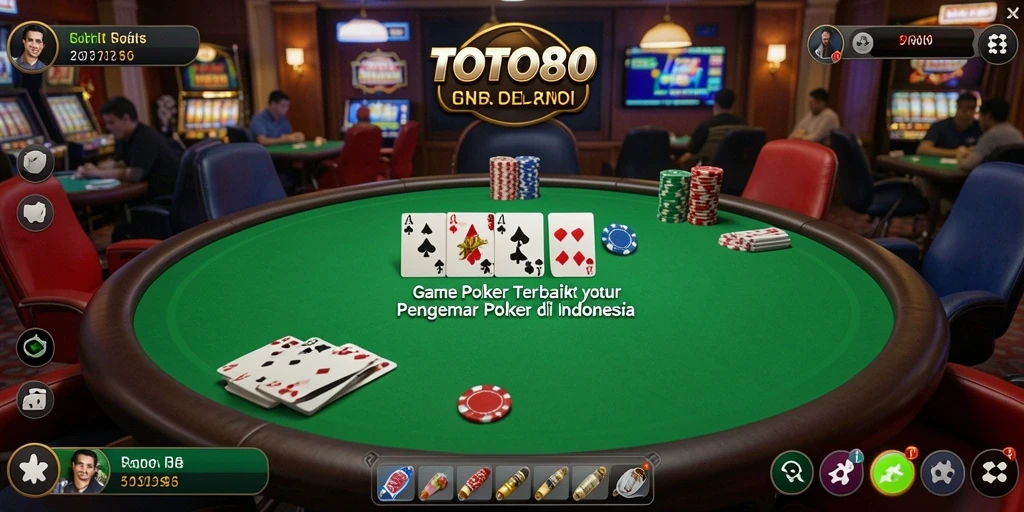 Tampilan menarik dari gameplay Poker di TOTO80.